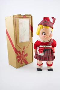 Vintage Campbell's Suppe Kind gelenkte Gummipuppe in schottischem Kilt & Box - Bild 1 von 15
