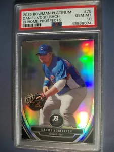 DANIEL VOGELBACH 2013 Bowman Platinum Chrome Prospects rifrattore PSA GEM MINT 10 - Foto 1 di 1