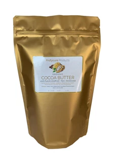 Rohe Kakaobutter 100 % rein natürlich unraffiniert Bio LEBENSMITTELQUALITÄT 1 Pfund - Bild 1 von 4