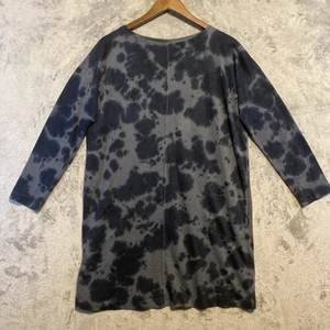 Abito donna Pure Jill M Petite blu nuvola tie dye comodo tasche cotone Lagenlook - Foto 1 di 9