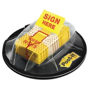 Post-it Page Flags in Dispenser "Sign Here" Yellow 200 Flags/Dispenser 680HVSH - Picture 1 of 8