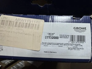 GROHE 27732000 2.5 GPM "POWER&SOUL COSMOPOLITAN 130" 24" CHROME 4-SPRAY SHOWER - Picture 1 of 3