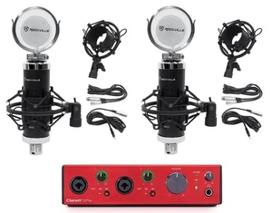 Focusrite Clarett+ 2Pre USB-C Audio Recording Interface + (2) Studio Microphones - Picture 1 of 12