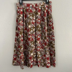 Falda midi de colección Sophisticates by Pendleton Magallanes velero botón frontal 12P - Imagen 1 de 10