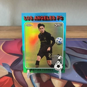2021 Topps Chrome MLS #TF75-10 Christian Torres Rookie Throwback Refractor LAFC - Picture 1 of 2