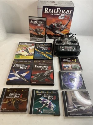 Real Flight R/C Simulator G5 Remote And Expansion Packs Lot - Image 1 of 4
