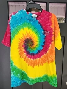 RON JON Surf Shop Tie Dye Tee T-Shirt Cozumel Herren Rot Grün Größe LX - Bild 1 von 4