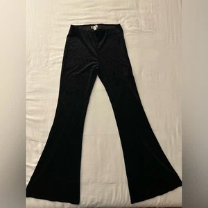 Pantalones de terciopelo negros acampanados Band of Gypsies para mujer talla pequeña - Imagen 1 de 7