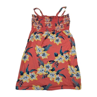 Vestido sin mangas azul marino antiguo para niña talla M (8) coral/multicolor estampado floral Foto 1 de 4