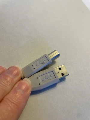 USB Cable. Gray 5’ Long - Image 1 of 3