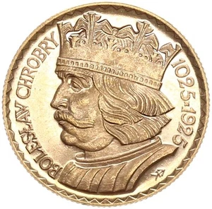 Polen Republik 10 Zloty 1925 Warschau 900 Jahre Königreich Polen Gold pfr., stgl - Picture 1 of 3