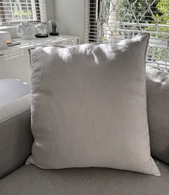 Cojín Incu Country Road Grande Blanco 100% Lino RARO Como Nuevo Foto 1 de 4