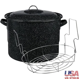 Granit Ware Wasserbad Einkochtopf Gestell Einmachzubehör Marmeladen Salsa Gurken Neu - Bild 1 von 11