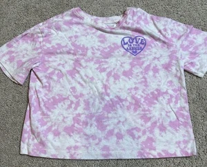365Kids GARANIMALS Girls Love Pink Graphic Tee Short Sleeve Tie Dye Sz 7 - Picture 1 of 8