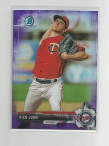 2017 Bowman Cromo NICK BURDI Viola Rifrattore 200/250 - Foto 1 di 1