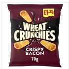 Wheat Crunchies Crispy Bacon Flavour Wheaty Tubes | Full Case Of 16 X 70g Bags