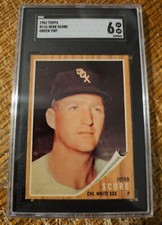 Herb Score 1962 Topps Baseball Card 116 SGC 6 EX-NM Chicago White Sox Green Tint