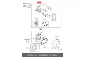 582102E000 GENUINE DISC BRAKE ASSY-REAR,LH For Hyundai Tucson 04-09 /DHL - Picture 1 of 1