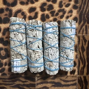 4 Count Chakra Californian White Sage Smudge Stick 3-4” - Picture 1 of 5