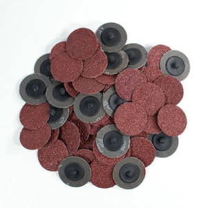 2 Zoll 24er Körnung "Roloc" Roll Lock Typ Schleifmittel Schleifscheiben (50 Stück) - Bild 1 von 2