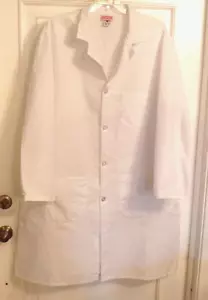 New Red Kap Bright White Button Front Lab Coat Size 3 XL - Picture 1 of 3