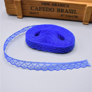 Hot！10 yards beautiful Lace Ribbon Width 14MM Trim Fabric Embroidered For Sewing