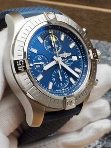 Breitling Avenger Chronograph Blue 45mm A13317 99.99% LNIB Case Sticker in Tact! - Picture 1 of 13