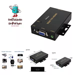 1080P VGA to HDMI Converter with 3.5mm Audio Port for PC Laptop Display Compu... - Picture 1 of 9