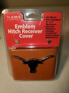 Officially Licensed University of Texas Orange Longhorn Metal Hitch Cover AMG - Foto 1 di 3