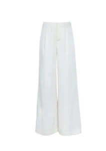 Women's High-Rise Super Wide Leg Matte Satin Pants - Sugar Swizzle Sz Large - Picture 1 of 5