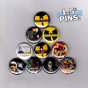 BOTONES DE PINES WU TANG 1.5" cámaras 36 método raekwon ghostface gza odb crema lp - Imagen 1 de 2