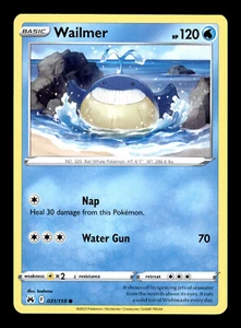 Pokemon TCG: Crown Zenith Trading Card - Wailmer - 031/159 - Picture 1 of 2