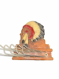 Vintage Tie Rack Native American Indian Head - Picture 1 of 3