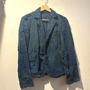 1920s-30s Japanese Vintage Indigo Boro Cotton Tailored Jacket Kapital Size M - Picture 1 of 6