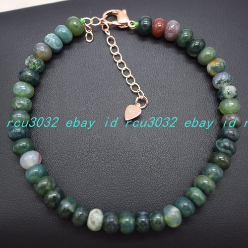 VALENTINO Grazioso Braccialetto Pietra Preziosa Agata Indiana Multicolore 4x6 mm 7 5 pollici