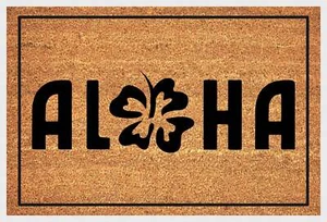 Aloha Doormat - Aloha Welcome Mat - 3 Sizes - Picture 1 of 5