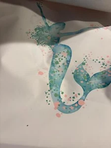 Artistic Mermaid Wall Art Print x4 - Picture 1 of 4