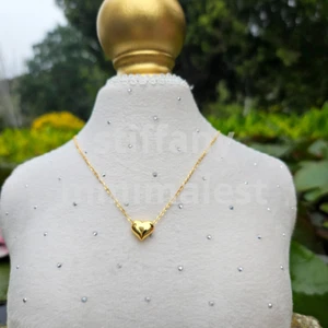 Collar con colgante de amor de plata de ley chapado en oro 18k con personalidad - Imagen 1 de 10