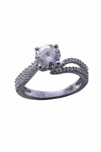 Solitaire Engagement Ring Forever One 1 CTW Round Colorless Moissanite - Picture 1 of 1