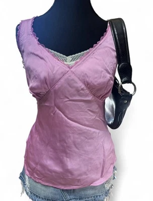 Y2K Vtg Bundle Of Two Silky Cami Tops Size Small Fairycore Coquette Kawaii 2000s - Image 1 of 4