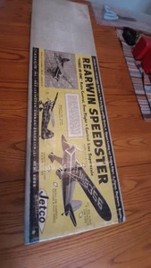 VINTAGE Jetco REARWIN Speedster BALSA model airplane kit 38" WS  YELLOW BOX - Picture 1 of 2
