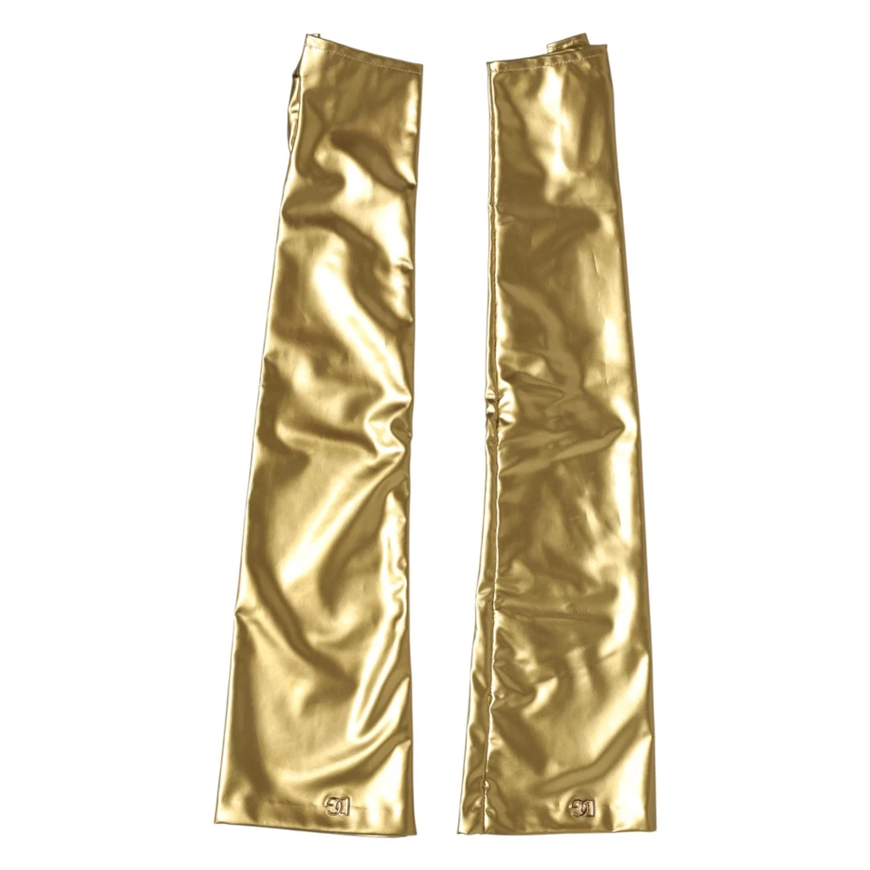 Перчатки DOLCE & GABBANA золотистые длиной до локтя без пальцев рукавица 7,5/M 730usd - Изображение 1 из 4