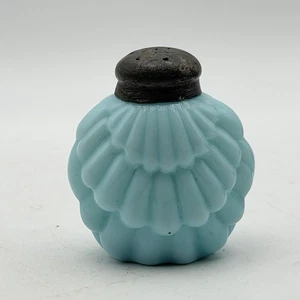 EAPG FOSTORIA #33 SCHALE ÜBERLAPPEND LT BLAU GLAS SHAKER - Bild 1 von 11