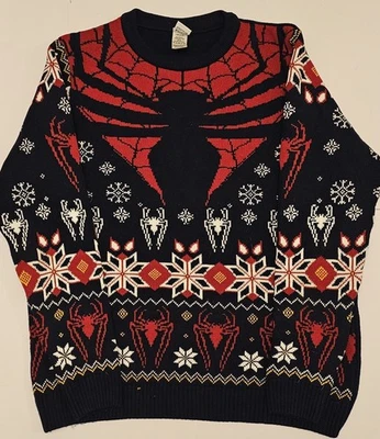 Spiderman  Christmas Xmas jumper sweater by Merchoid Marvel Unisex men woman  - Image 1 of 4