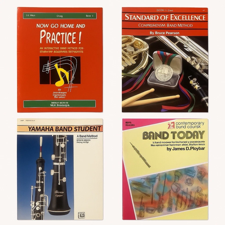 Lot of 4 Oboe Method Books Yamaha Kjos Heritage Belwin Band Lesson Vintage NOS - Image 1 of 4