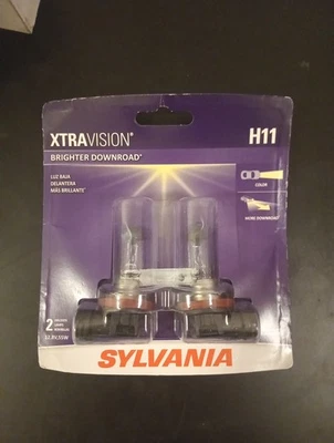 SYLVANIA - H11 XtraVision - Faro halógeno de alto rendimiento, contiene 2 bombillas Foto 1 de 3