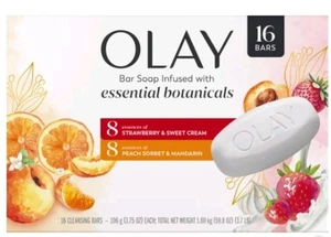 Olay Botanical Bliss Bar Soap – 16 Pack (3.75 oz each) | Infused with Strawberry - Picture 1 of 4