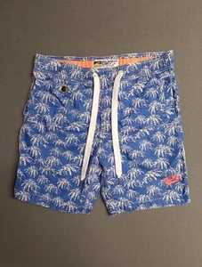 SUPERDRY Badehose Herren Medium M Palm Tropical Floral Boardshorts Kordelzug - Bild 1 von 12