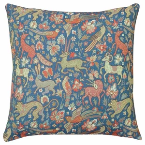 Mythical Animals Extra-Large Cushion in Indigo Blue. 23x23" XL - Picture 1 of 1