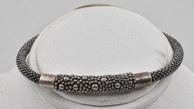 Michael Dawkins Sterling Silver 925 Beaded Design Bracelet Size 7.5" Length - Image 1 of 4